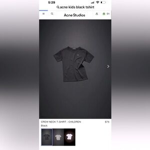 Acne black child’s T-shirt  sz 4/5